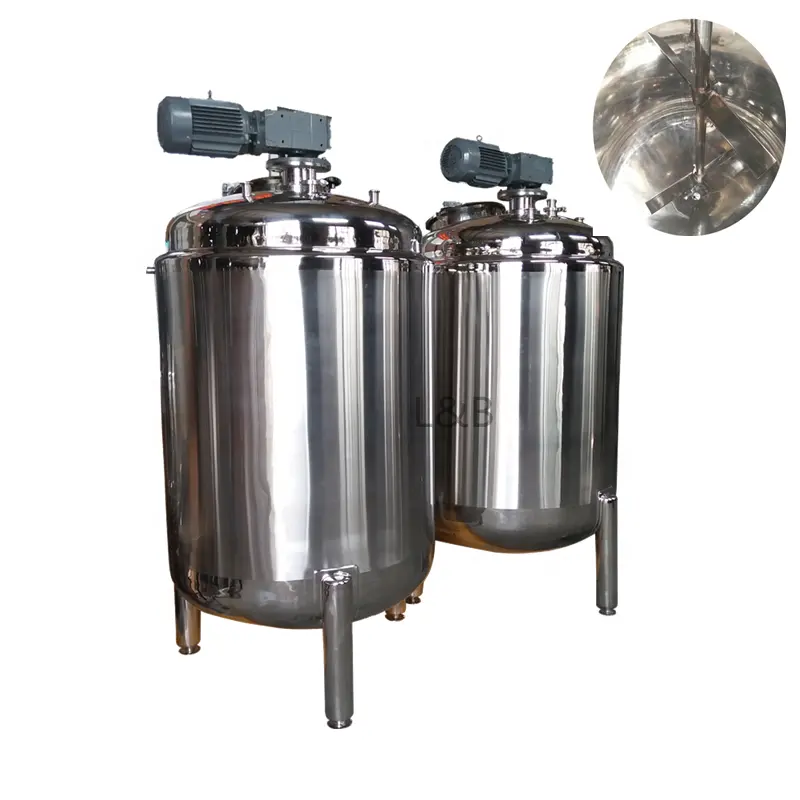 Flowtam Mixer Tangki Pemanas Listrik, Pengaduk Uap atau Pemanas Listrik Stainless Steel Kualitas Tinggi