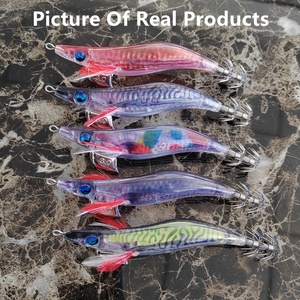 MISTER LURE Esca Luminosa per Calamari 14g 12cm, Esche in Legno a Forma di Gambero, Esca in Plastica per Polpo, Esca per <span class=keywords><strong>Pesca</strong></span> in Acqua Salata, Jig per Calamari - Product Image 6