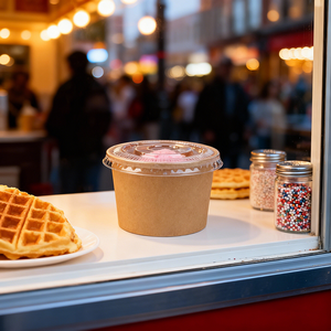 Venta al por Mayor de Vasos de Papel Kraft Aislantes, Reciclables y Desechables para Postres, Pudín y Helado, con Impresión Personalizada, en Tamaños de 3oz, 4oz, 6oz y 12oz - Product Image 4