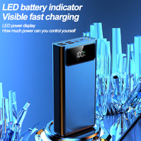 Batterie externe haute capacité 30000mAh Li-Polymère, charge rapide 22.5W, quatre ports USB, Micro USB, station d'alimentation portable, écran LCD, utilisation universelle