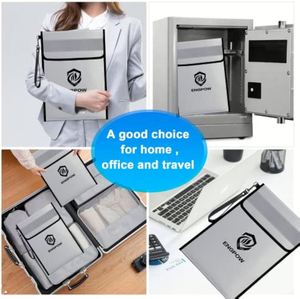 CUSTOM Lockable 38.1cm X 27.9cm Fireproof <b>Document</b> Pocket Waterproof Money Pocket with Reflective Strips Fireproof <b>Bags</b> - Product Image 2