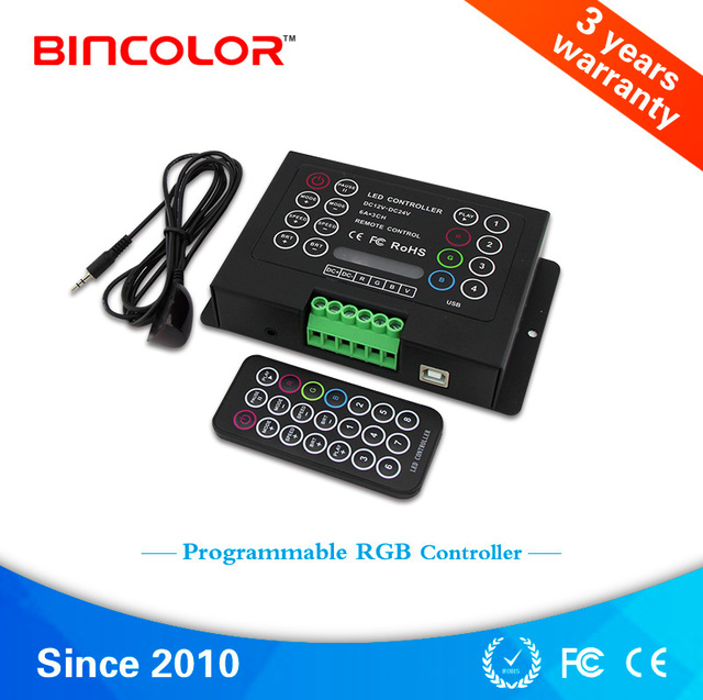 Bincolor BC-380-6A Multifunction Programming Diy 3 Channel Led Display Wireless Remote Rgb Controller