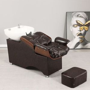 Sillón <span class=keywords><strong>de</strong></span> Champú Moderno para Salón <span class=keywords><strong>de</strong></span> Belleza y <span class=keywords><strong>Spa</strong></span> con Cuero Sintético y Estructura <span class=keywords><strong>de</strong></span> Madera, Impermeable y Duradero, Mobiliario Comercial para Salón - Product Image 6