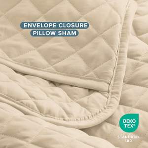 Juego de Cubrecamas Acolchados de Microfibra <span class=keywords><strong>Beige</strong></span>, Grosor Moderado, Ecológicos, Lavables a Máquina, Estilo Moderno, Uso en Todas las Estaciones, Cómodos - Product Image 3