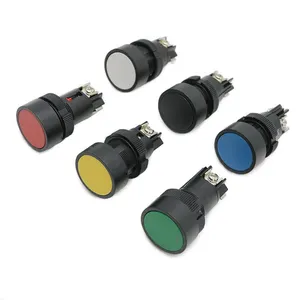 22mm Momentary Self-rest Slef-return Push Button Switch Red Green Blue Yellow Black White NO + NC XB2-EA142 XB2-EA145 XB2-EA155