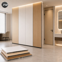Panneau de meuble de cuisine en nid d'abeille tout aluminium sur mesure de la marque ZW, moderne, imperméable, ignifuge, écologique et durable