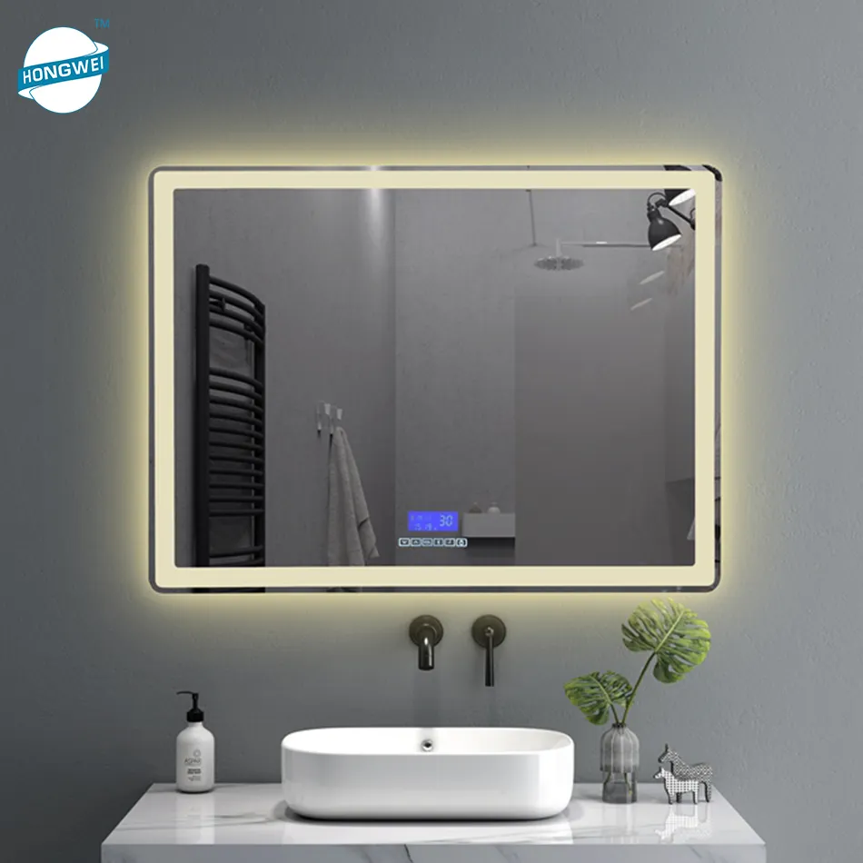 Espejo Con Luz กระจกห้องน้ำแบบ Led,หน้าจอสัมผัสกันน้ำ Defogger ดีไซน์ใหม่สำหรับห้องน้ำ