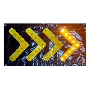 Ehance Camion Électronique Remorque Monté Lampe Noir Film Affichage Route Flèche Conseil PVC Clignotant Led Panneau de Signalisation - Product Image 1