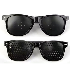 男性用女性用視力改善疲労ピン穴付き抗近視視力矯正メガネ自然 - Product Image 2