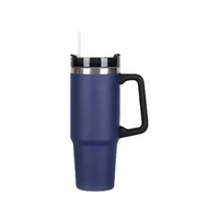 Mug de voiture isotherme en acier inoxydable 304 de 30 oz, portable, grande capacité, résistant à la glace, anti-chute, avec poignée