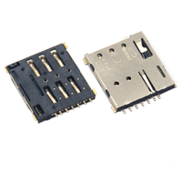 PCB 7 broches 1.37H Push Push Type connecteur de support de prise de carte Nano Sim