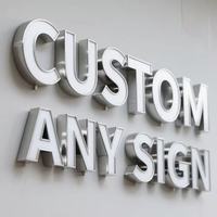 Lettres en métal LED AC attrayantes, étanches IP65 pour extérieur, logo publicitaire personnalisé en 3D pour façade de magasin, montage mural