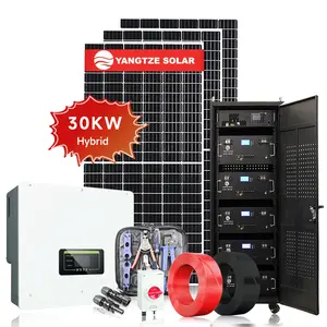 양쯔 뜨거운 판매 700W 모노 태양 전지 패널 30KW 하이브리드 그리드 시스템 직접 제조 업체