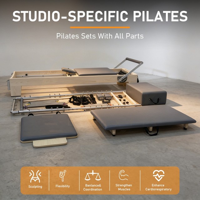 Premium Wooden Core Bed with Half Tower for Pilates & Yoga with Adjustable Height, Studio and Gym Use