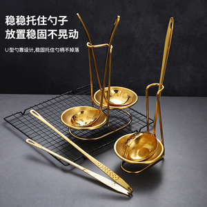 Stainless Steel Spoon Rest With Ladle And Slotted Spoon Set For Hot Pot And BBQ Use - Product Image 2