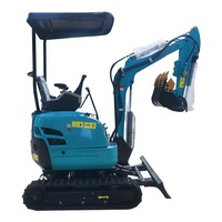 Mini-excavatrice Kubota Yanmar la plus compacte de 1,3 tonne avec cabine, équipée d'une tarière de forage pour le bois et d'accessoires sur chenilles