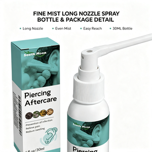 Spray detergente delicato per piercing alle erbe, OEM Private Label, per la cura quotidiana della pelle intorno agli orecchini e ai piercing del corpo - Product Image 2