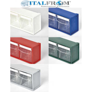 Cassettiera Multibox Mb 6 con Cassetti in Plastica e Carrello, H 112 mm X P 94 mm X L 600 mm, 6 Cassetti - Product Image 1