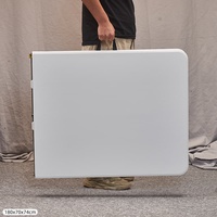Klappbares Tisch- und Stuhl-Set für Veranstaltungen Zusammenklappbarer Outdoor-Tisch Faltbare Tische für Events Plastiktisch und -stuhl für Draußen Modern