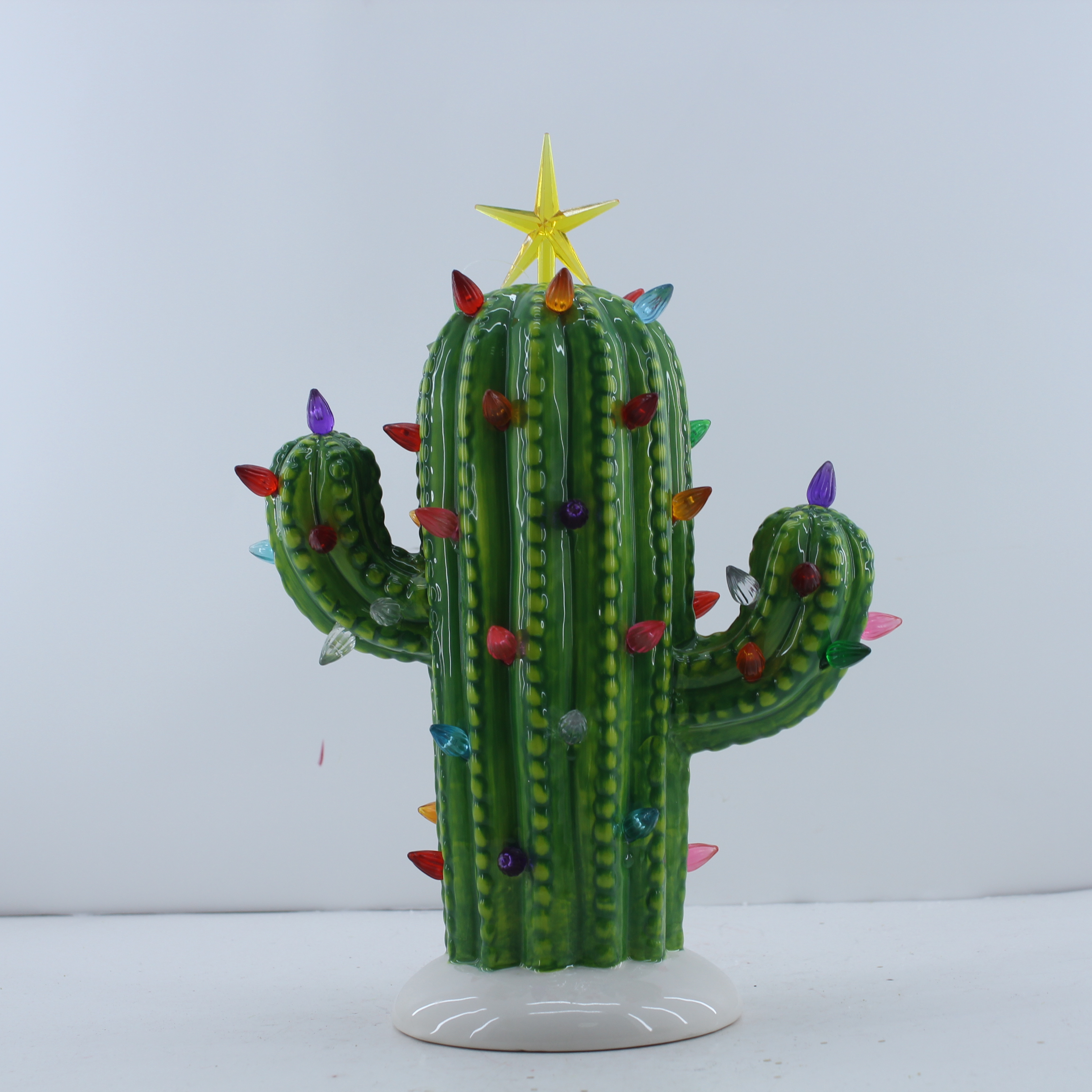 Высококачественный керамический светодиодный кактус, украшение для дома