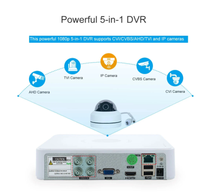 HD 5MP DVR 4/8 canaux CCTV AHD hybride DVR 1080P 5in1 enregistreur vidéo pour AHD TVI CVI CVBS caméra analogique caméra IP