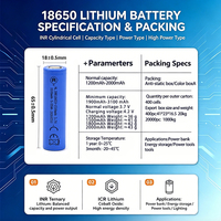 18650 Akku 1800mAh-2000mAh UN38.3 Zertifiziert 3,7V Halbfester LiNiMnCoO2 Kathoden-Akku 18650 Jp 30