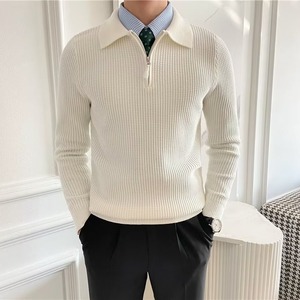 Design Sense Sweater POLO para hombre 24 Otoño/invierno Nueva versión coreana Camiseta suelta - Product Image 1
