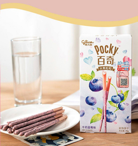Palitos de Galleta Pocky con Gránulos de Fruta Sabor Leche y Arándanos, con Trigo Integral y Trozos Reales de Arándanos, Snacks Saludables - Product Image 2