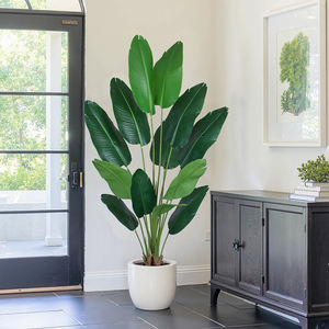 طائر صناعي 6 قدم من نبات الجنة مع وعاء بلاستيكي هدية ديكور للأماكن الداخلية والخارجية - Product Image 5