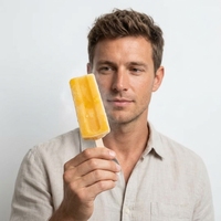 Glace à la crème classique au goût naturel d'orange, emballée individuellement pour la distribution en gros