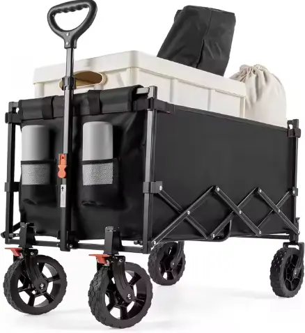 Carro pieghevole portatile pieghevole resistente con Design Ultra-compatto Utility drogheria Wagon per lo Shopping sportivo da campeggio