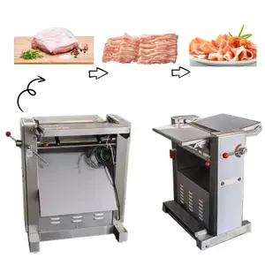 High output pork skin fat remover slice dried meat machine machine slice meat