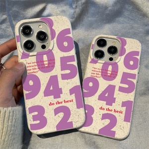 เคส <span class=keywords><strong>IPhone12Pro</strong></span> ซิลิโคน TPU ลายน่ารักสีดิจิตอลสีม่วงสำหรับ Apple 14เคสโทรศัพท์มือถือมีสไตล์แบบเรียบง่าย - Product Image 1