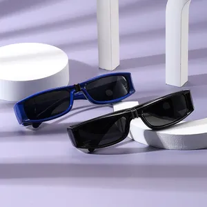 Gafas de Sol para hombre 2024 logotipo propio logotipo láser protección Uv400 gafas de sol de lujo marco pequeño gafas de sol cuadradas