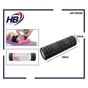 Classic Black 45x14CM Yoga Pillar Durable <b>Foam</b> <b>Rollers</b> for Stretching and Exercise - Product Image 1