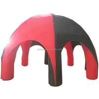 Tienda de araña inflable negra de tela Ripstop para exteriores para publicidad de productos inflables y tienda Gazebo