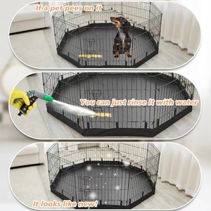 Cercas para perros de alambre de Metal transpirable negro, perrera para mascotas, corralito portátil extensible para mascotas con 8 paneles, valla para correr para perros - Product Image 3