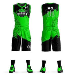 Maillots de basket-ball personnalisés par sublimation - Tenues de sport respirantes grande taille pour l'été |   Ensembles de match de club antibactériens à séchage rapide - Product Image 5