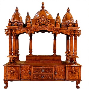 Comprar Sagwan Wood Shree Lakshmi Narayan Temple Gran fabricante de templos de madera de teca Comprar madera maciza tallada a mano Pooja Ghar - Product Image 3