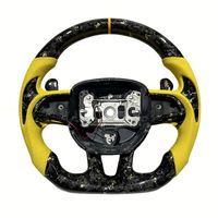Volant en fibre de carbone rouge forgé personnalisé haut de gamme avec écran LED pour Dodge Charger Challenger Hellcat Durango SRT