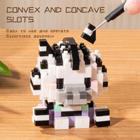Lot de blocs de construction Micro Diamant Ours Brun Cœur d'agneau 175 pièces, mini briques animales, fournisseur en gros, cadeaux pour enfants