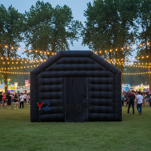 Grande tente gonflable en PVC noir pour événements quatre saisons, abri extérieur portable et imperméable pour festivals, fêtes, mariages, salons professionnels - Product Image 2