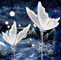 Promotion : Grande Lampe LED Papillon Géant en Fer, Décoration Moderne Simpson, pour Allée de Mariage, Ailes Romantiques Suspendues, Taille Personnalisable