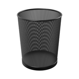Poubelle cylindrique en treillis métallique de grande capacité, utilisation intérieure pour bureau, maison, chambre à coucher, salon, antirouille, sans couvercle - Product Image 2