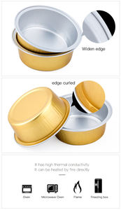 Tasse en papier d'aluminium jetable d'usine 25ml tasse à gâteau antiadhésive porte-gâteau bol à Cupcake en aluminium - Product Image 4