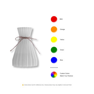 Vase en <span class=keywords><strong>origami</strong></span>, vase à fleurs en plastique blanc pour la décoration de la maison - Product Image 5