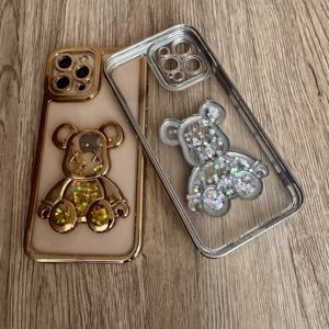 Coloré Glitter Bling Clear Bear Étuis de <span class=keywords><strong>t</strong></span>éléphone portable pour iPhone 15 Pro <span class=keywords><strong>Max</strong></span> Couverture de <span class=keywords><strong>t</strong></span>éléphone en TPU - Product Image 3