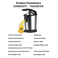 Mini Blender Draagbare Koude Pers Fruitpers Machine Handmatige Sinaasappelpers Handpers Fruitpers Extractor Machine