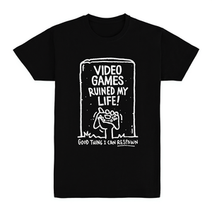 Camiseta negra unisex con estampado de videojuegos que me arruinaron la vida, camiseta divertida para videojuegos, talla mediana - Product Image 2