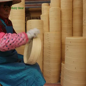 Vaporizador de alimentos de bambú con tapa, 10 pulgadas, gran oferta